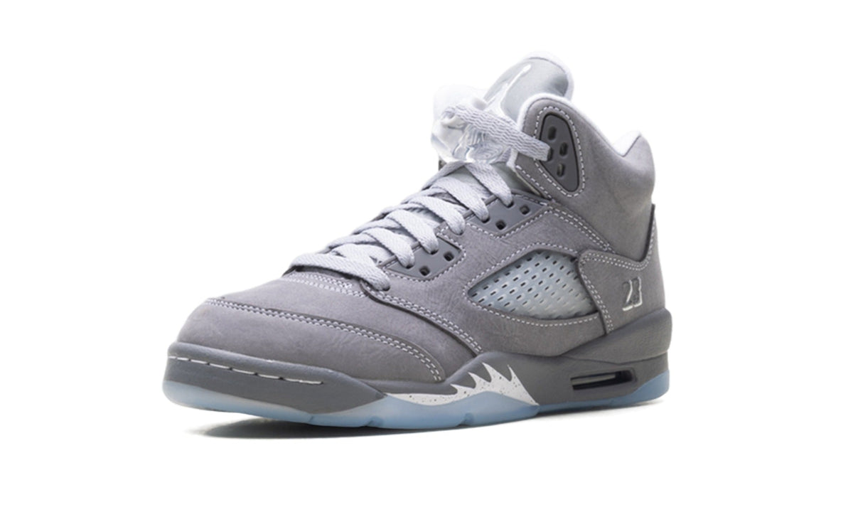 Air Jordan 5 High-Top Sneakers - Gray & Ice Blue