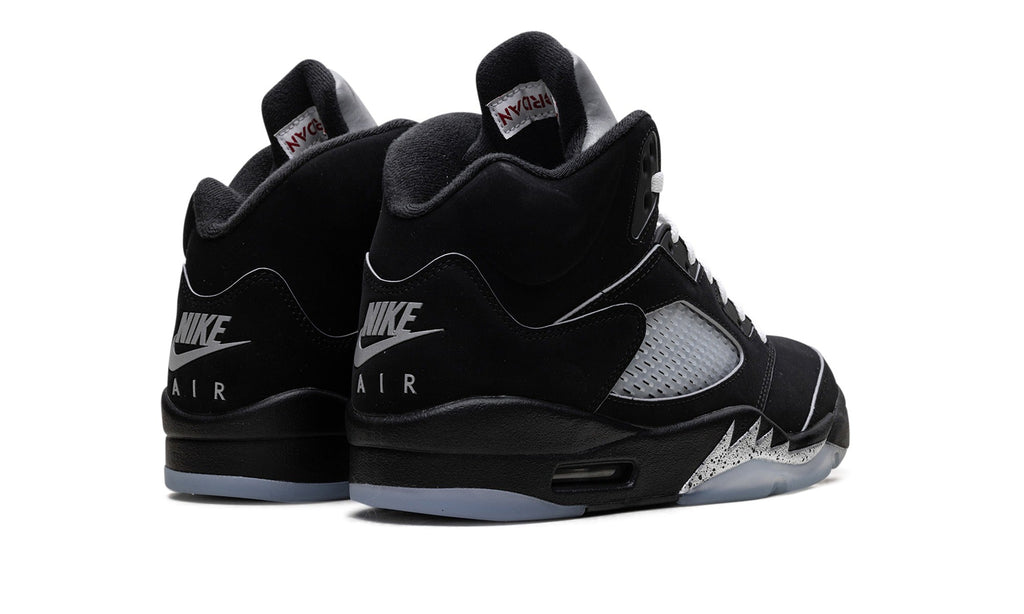 Air Jordan 5 Sneakers – Black & Metallic Silver