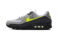 Nike Air Max 90 Sneakers - Grey and Black with Neon Yellow Accents
