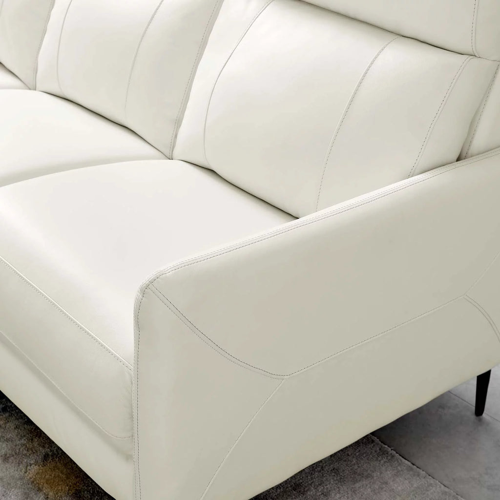 White Leather Sofa Y1114
