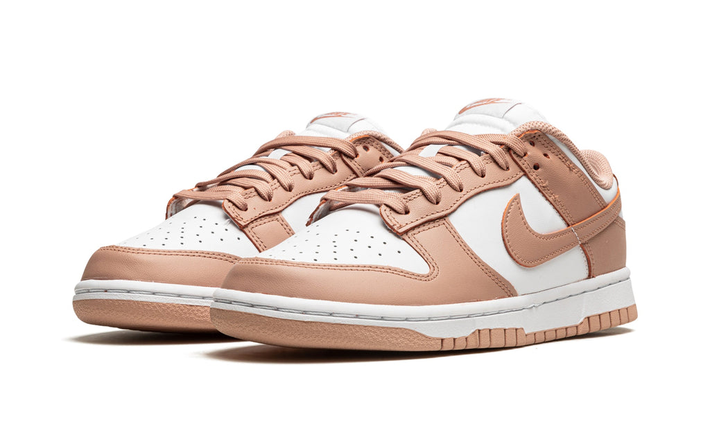 Nike Dunk Low Sneakers - Peach Pink and White