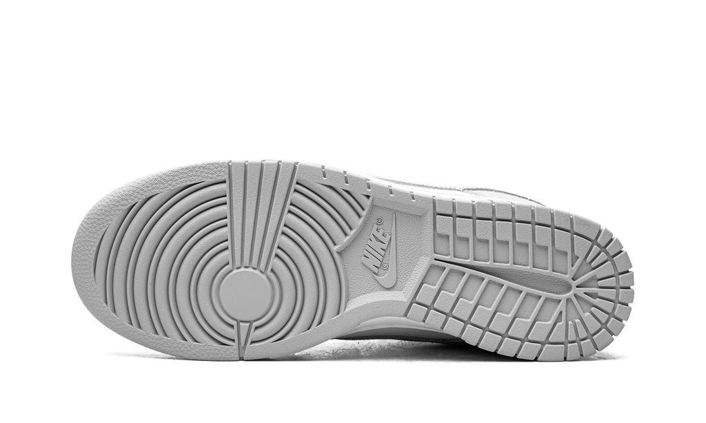 Nike Dunk Low Sneakers - White/Light Grey with Tonal Swoosh