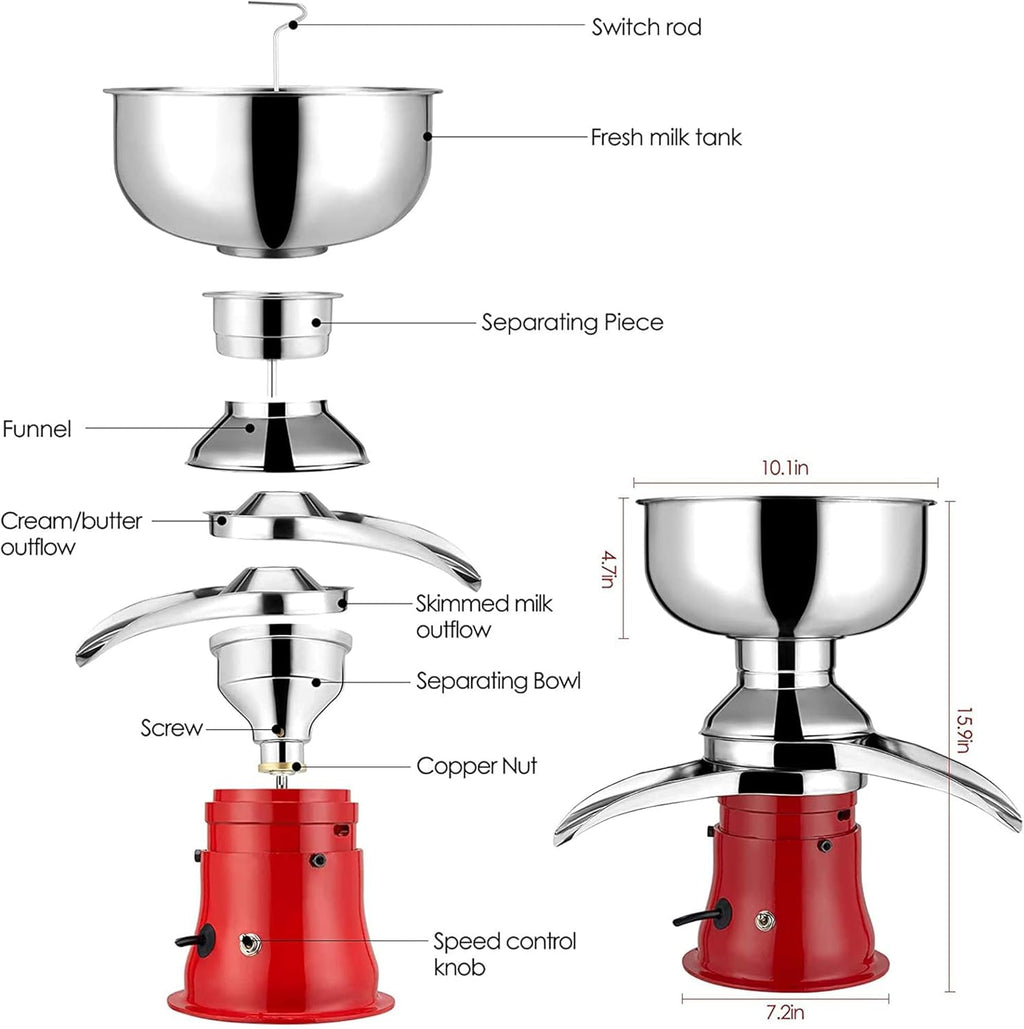 Stainless Steel Electric Cream Separator 50L/H U596292
