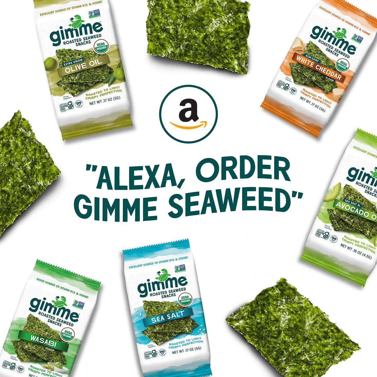 Organic Roasted Seaweed Sheets, 12 Count L59304