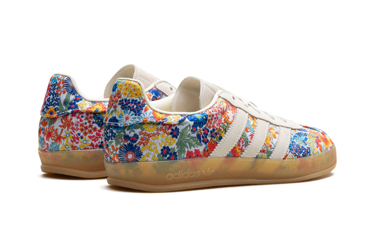adidas Gazelle Indoor Sneakers - Multicolor Floral Print with Cream Stripes and Gum Sole