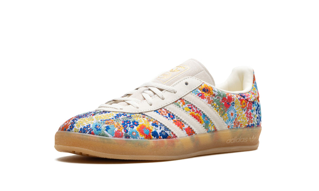 adidas Gazelle Indoor Sneakers - Multicolor Floral Print with Cream Stripes and Gum Sole