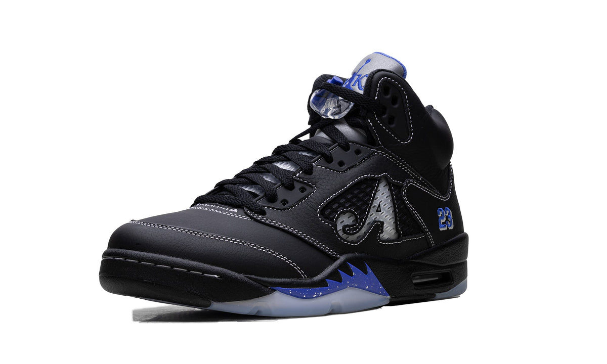 Awake NY x Air Jordan 5 Sneakers - Black/Racer Blue with Silver Details