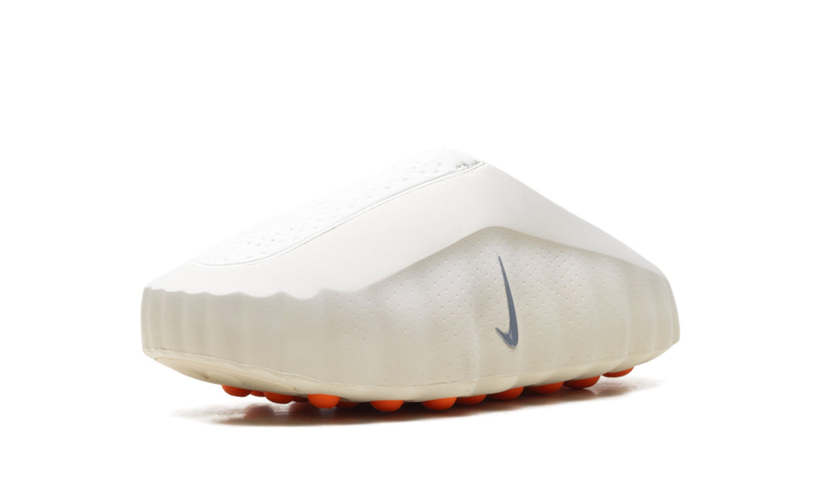 Nike Mind 001 Slip-On Mules - Cream with Gray Swooshes and Orange Outsole Nodes