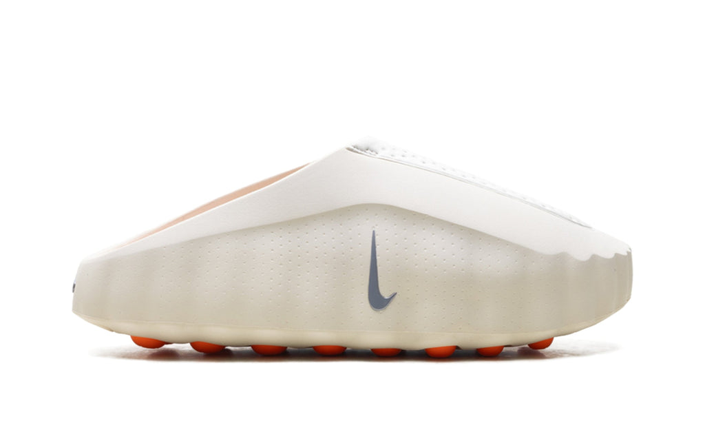 Nike Mind 001 Slip-On Mules - Cream with Gray Swooshes and Orange Outsole Nodes