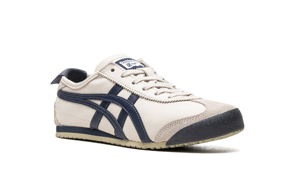Onitsuka Tiger Mexico 66 Sneakers - Ivory & Navy with Beige Outsole