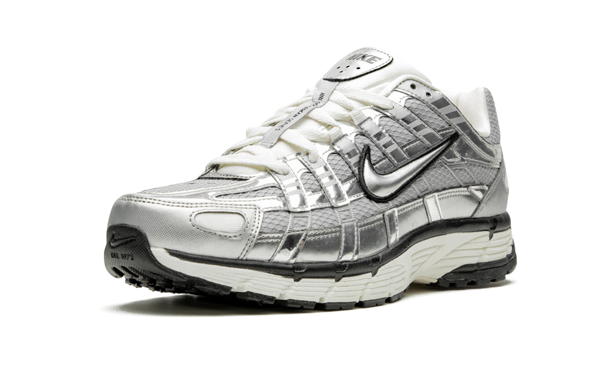 Nike P-6000 Sneakers - Metallic Silver, Grey and White with Black Details