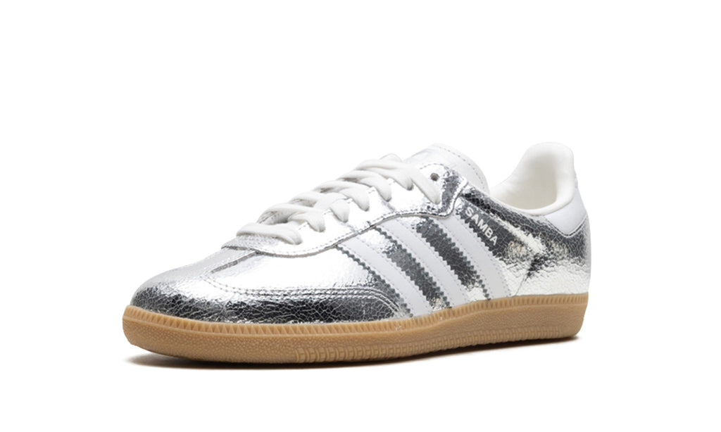 adidas Samba OG Sneakers – Metallic Silver, White & Gum