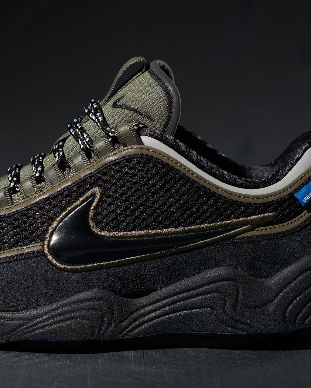 UNDEFEATED x Nike Air Zoom Spiridon Sneakers – Black & Olive