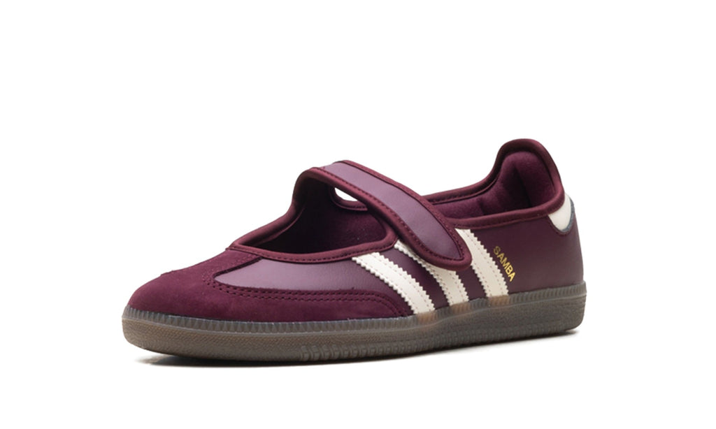 adidas Samba Jane OG Mary Jane Sneakers - Burgundy/Cream with Gum Sole