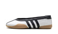 adidas Taekwondo Mei Ballet Flats - White and Black with Gum Sole