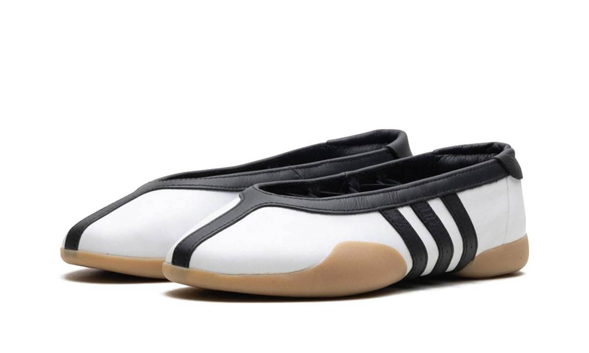 adidas Taekwondo Mei Ballet Flats - White and Black with Gum Sole