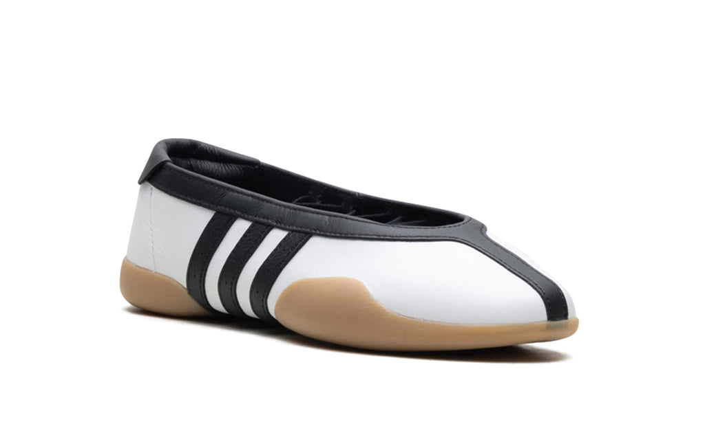 adidas Taekwondo Mei Ballet Flats - White and Black with Gum Sole