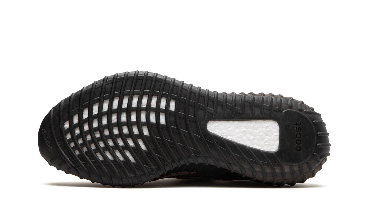 adidas Yeezy Boost 350 V2 Sneakers - Dark Grey and Black with Orange Stripe