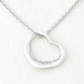 Tiffany pendant necklace open heart platinum diamond 41 cm W700