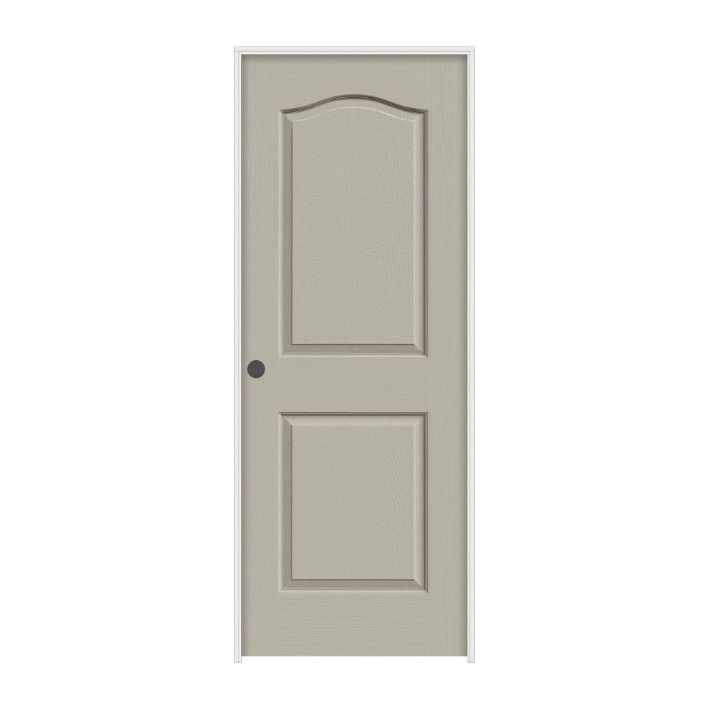24 in. x 80 in. Desert Sand Right-Hand Solid Core Molded Composite MDF Single Prehung Interior Door L58751