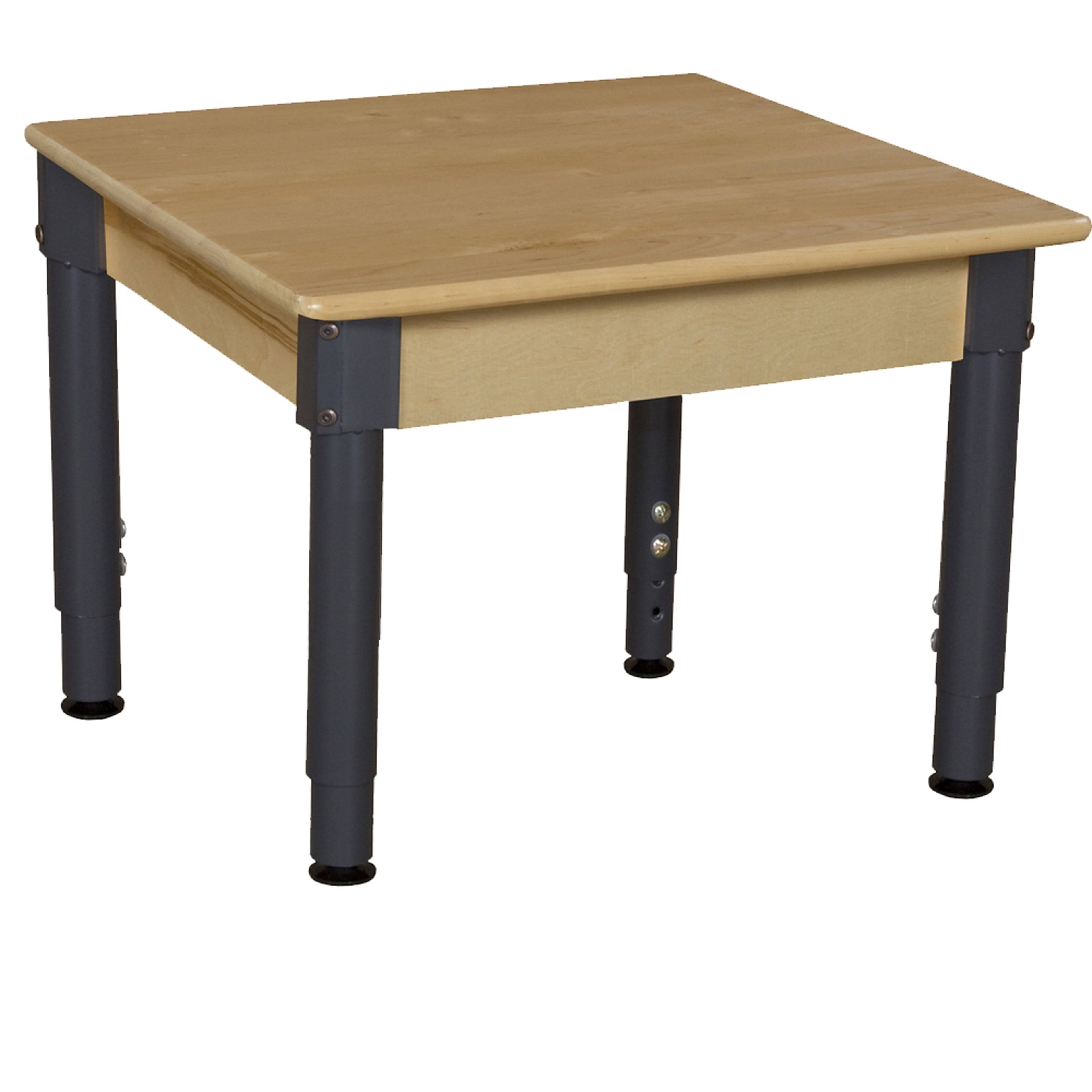Mobile Square Hardwood Table W9949