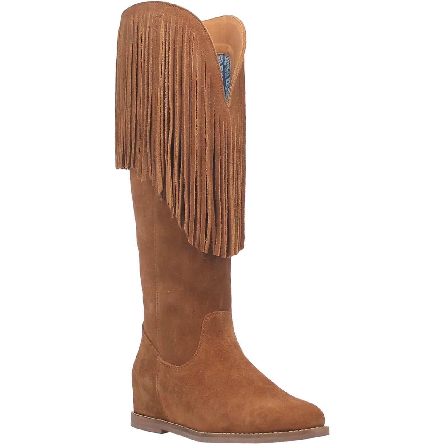 Camel Suede Leather Boots A506