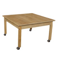 Mobile Square Hardwood Table W9949
