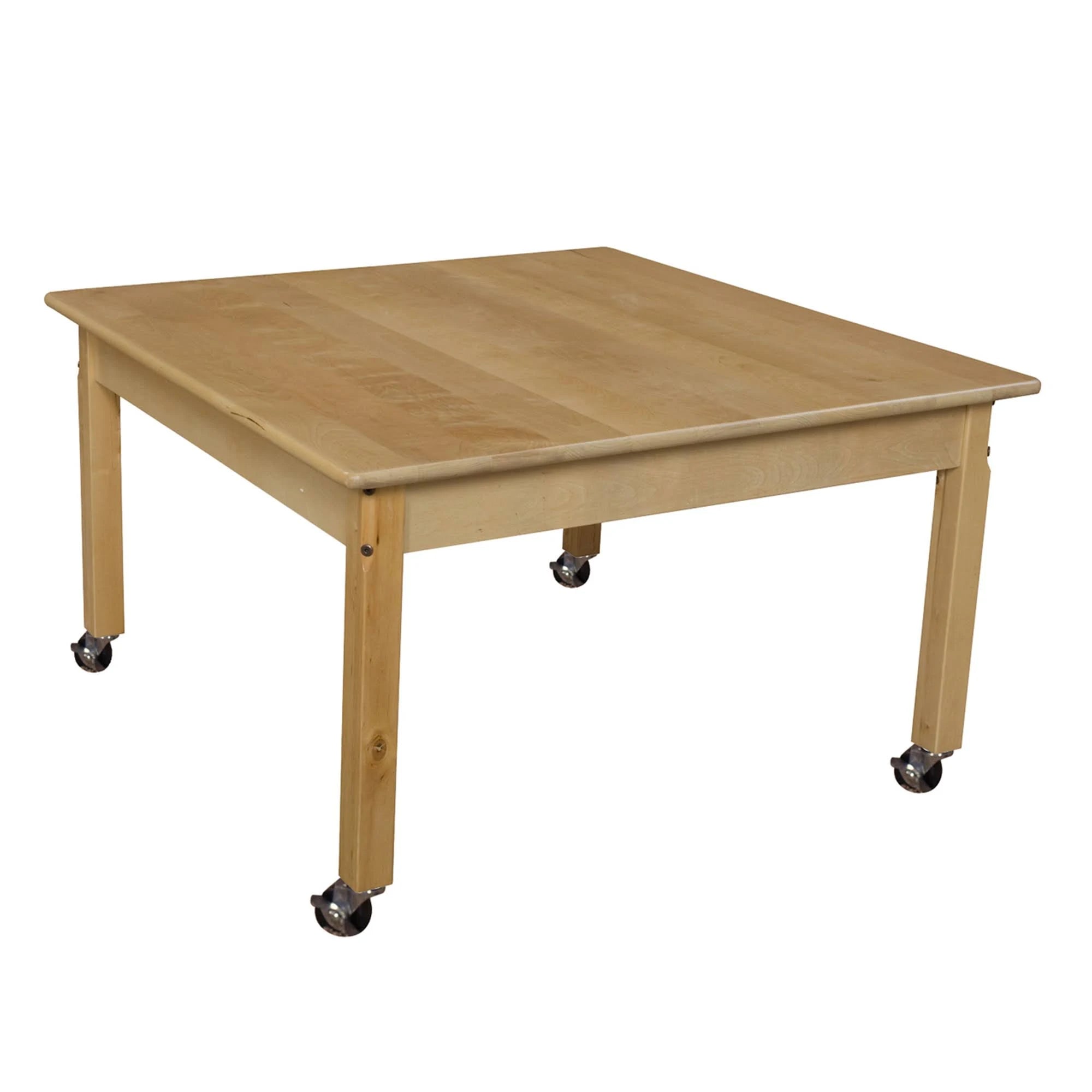 Mobile Square Hardwood Table W9949