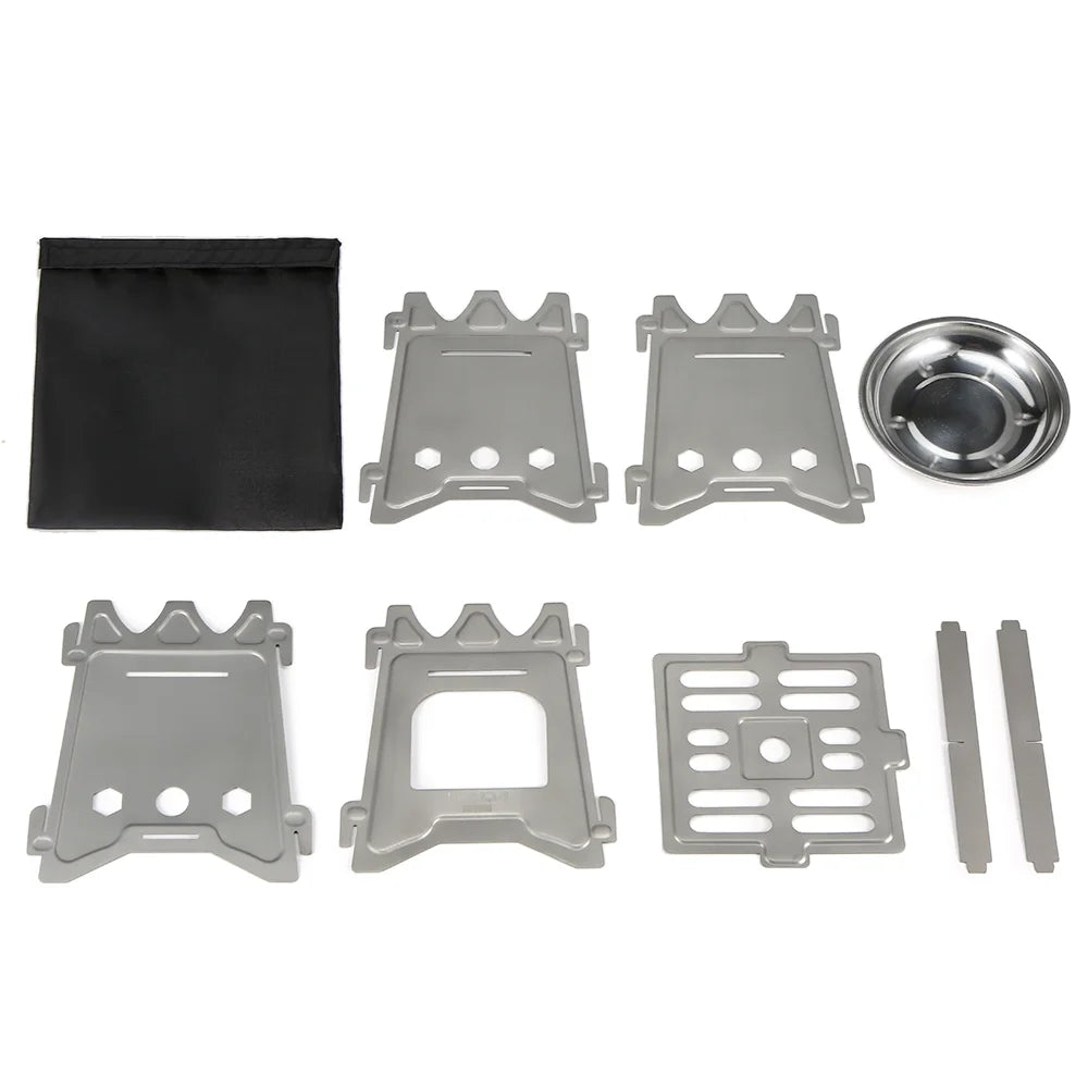 Ultralight Folding Titanium Camping Cooking Set C2939
