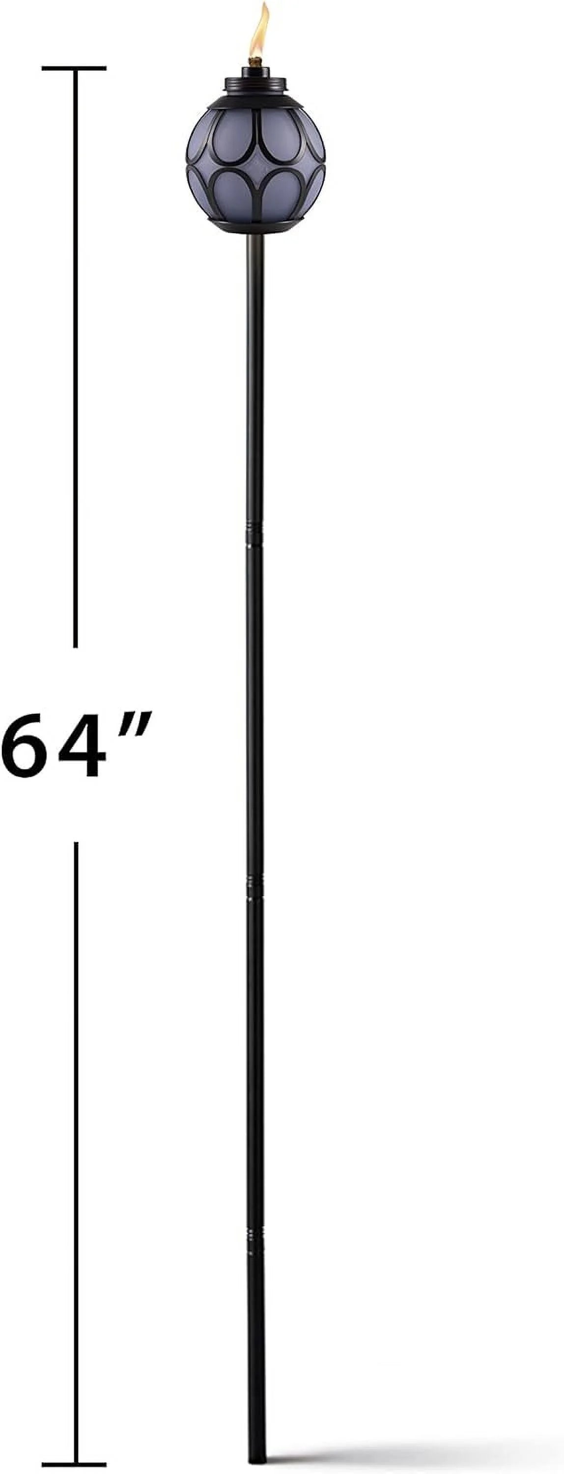 2-Pack 64 Inch Metal TIKI Torch K344