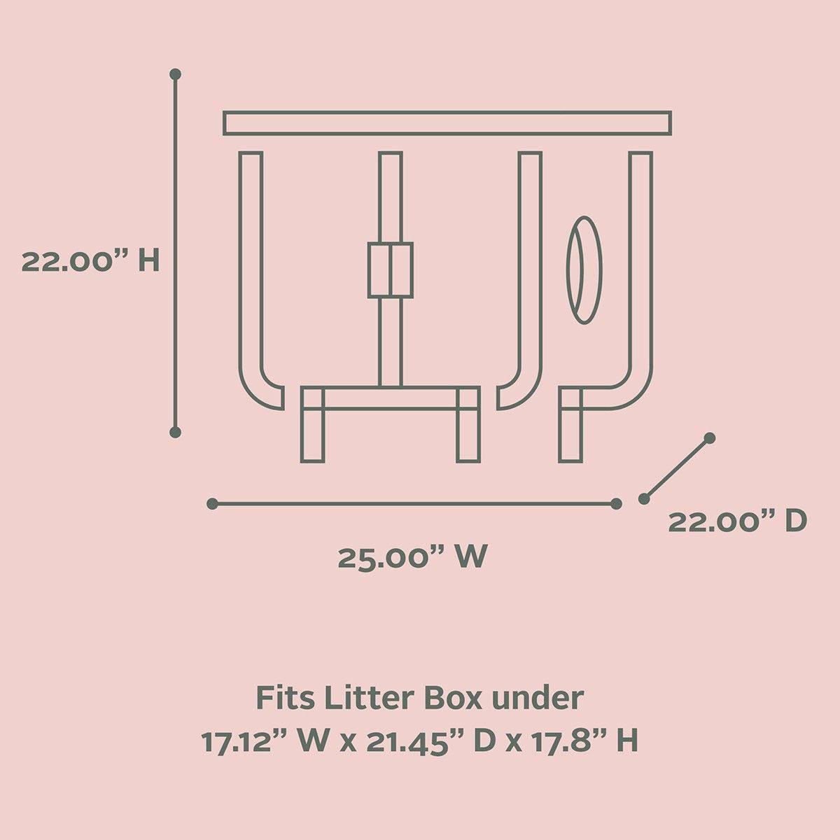 Alpine White Covered Wooden Cat Litter Box M82587