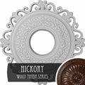 22x22OD x 6 1/4x22ID x 1 3/4x22P Hand-Painted Hickory Ceiling Medallion K4658