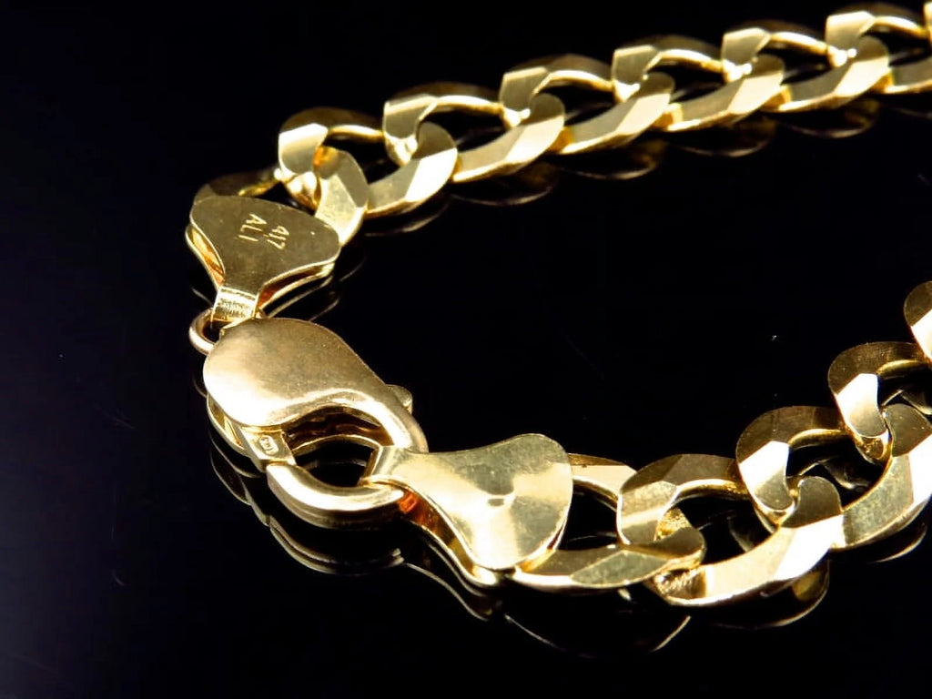 10K Yellow Gold Cuban Chain 11.5 MM 20-30" I76506