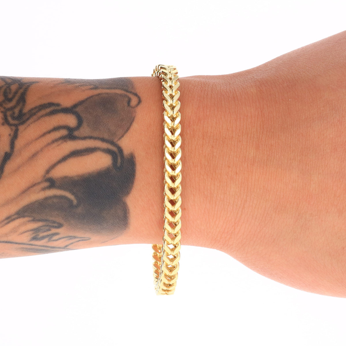 10k Yellow Gold 5mm Franco Chain Bracelet P26687