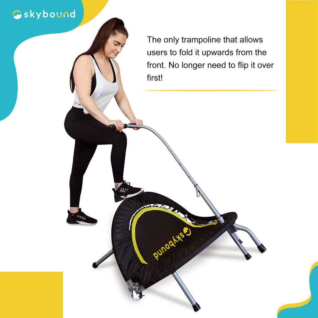 Foldable Mini Trampoline 39 Inch with Adjustable T-Bar Handle G25584