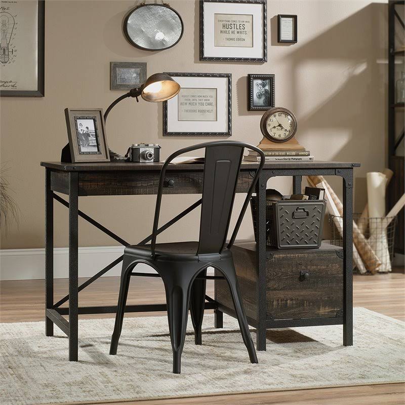 Carbon Oak and Black Writing Desk R828