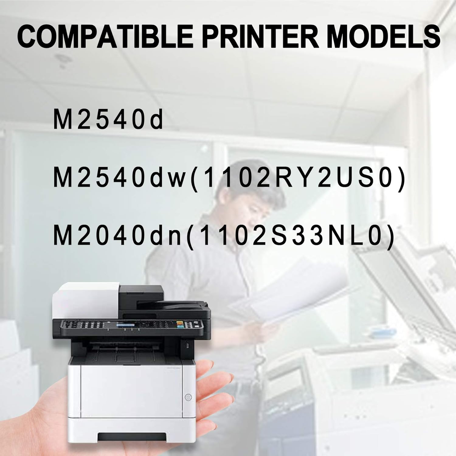 2 Pack Black Toner Cartridge for Kyocera Printer H677