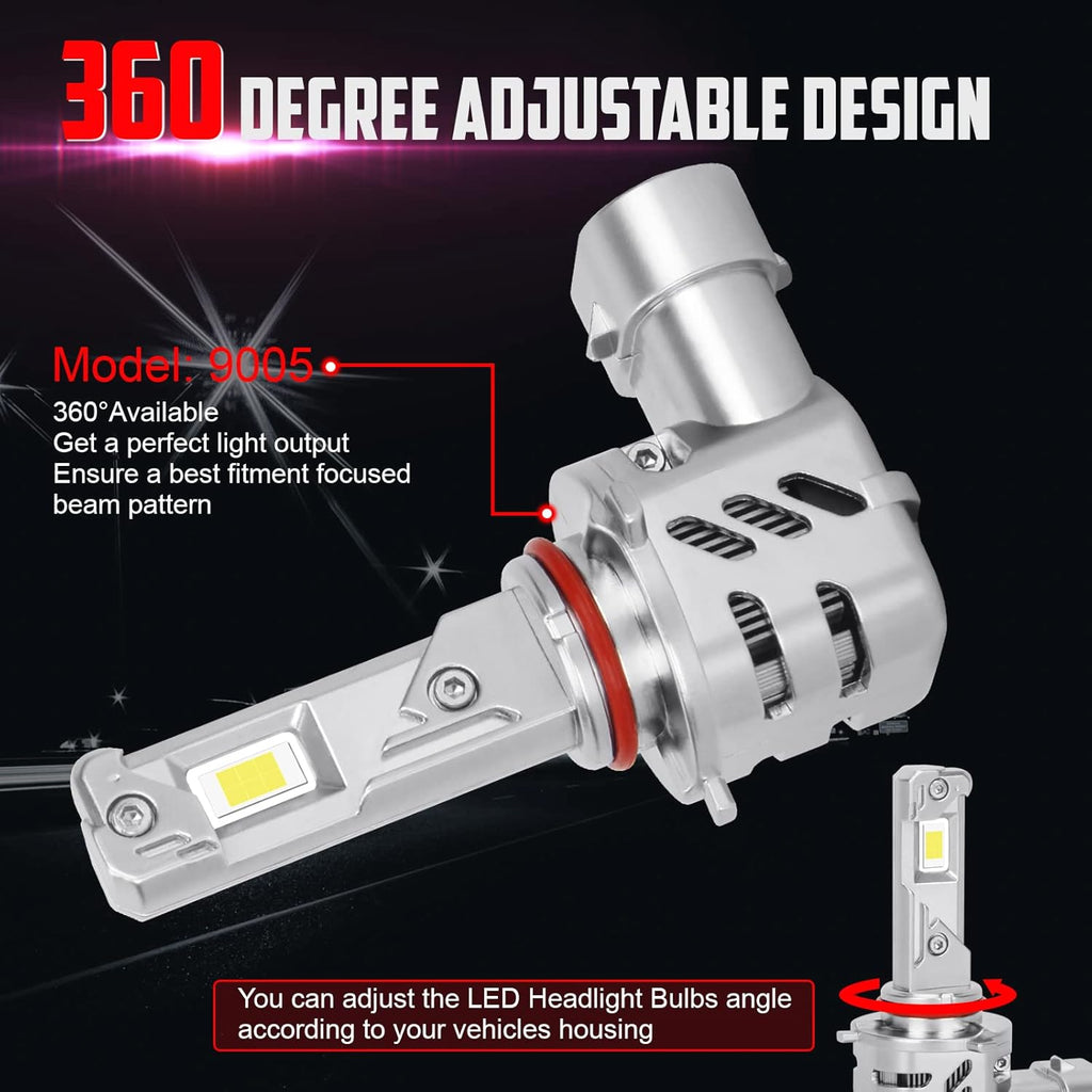 9005 LED Headlight Bulbs 6000K Xenon White, 2 Pack C974487
