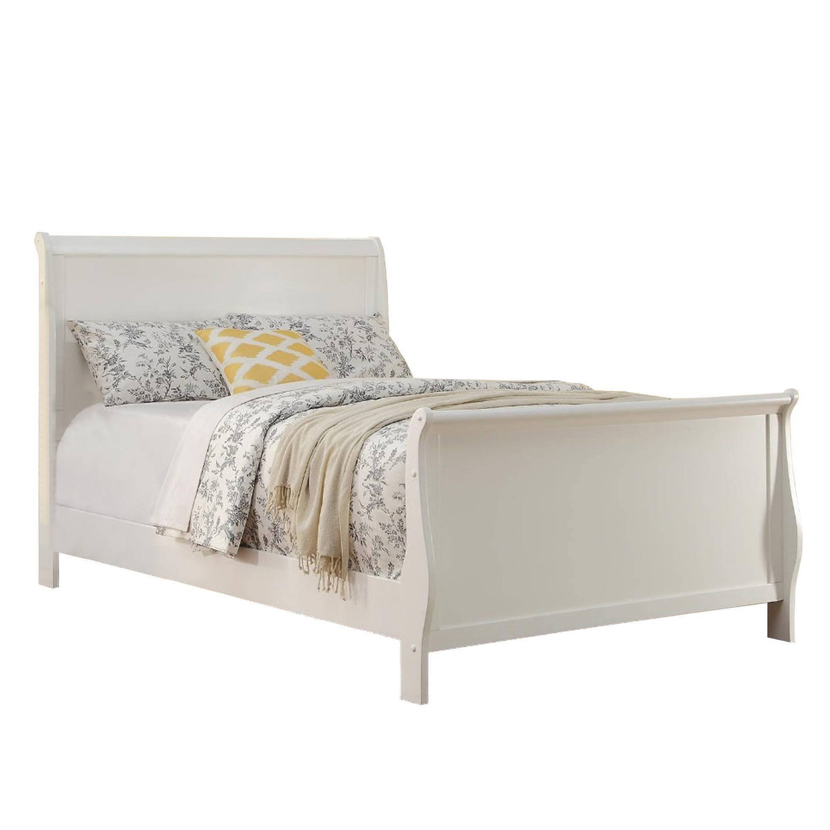 White Wooden Twin Bed P378882