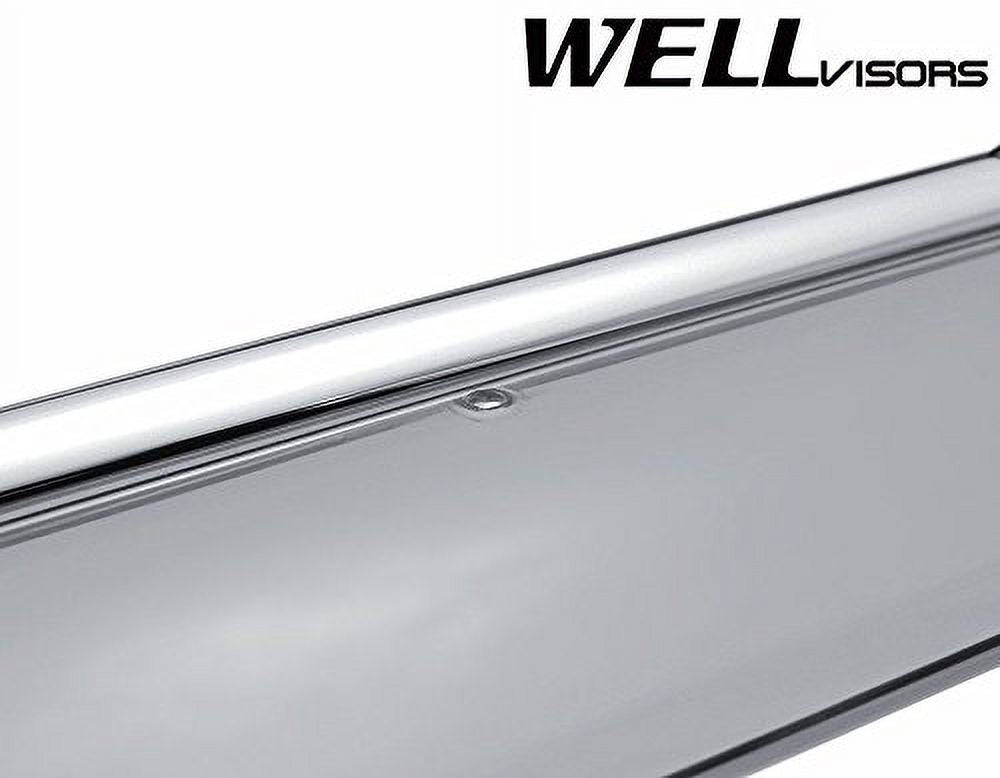 Side Window Wind Deflector Visors with Chrome Trim S6701