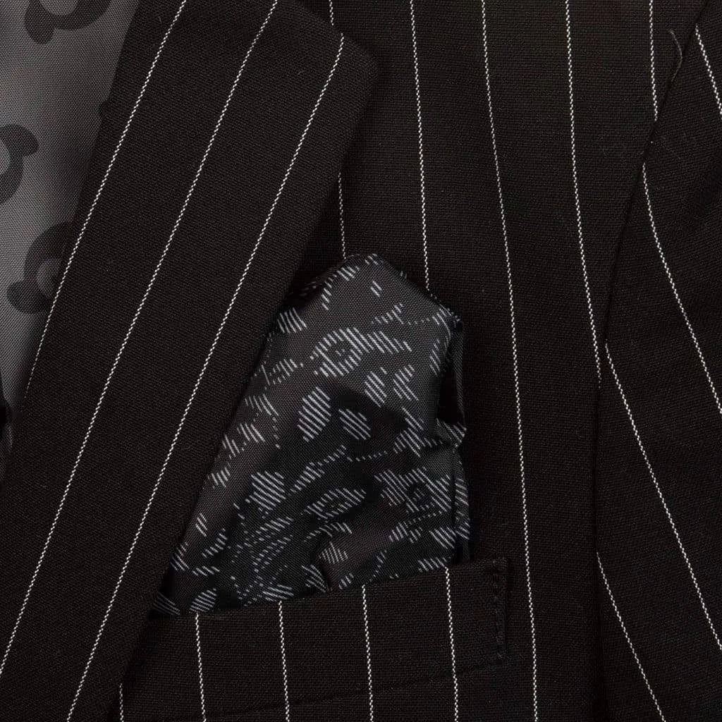 Black Pinstripe Two-Piece Mod Suit Q8414