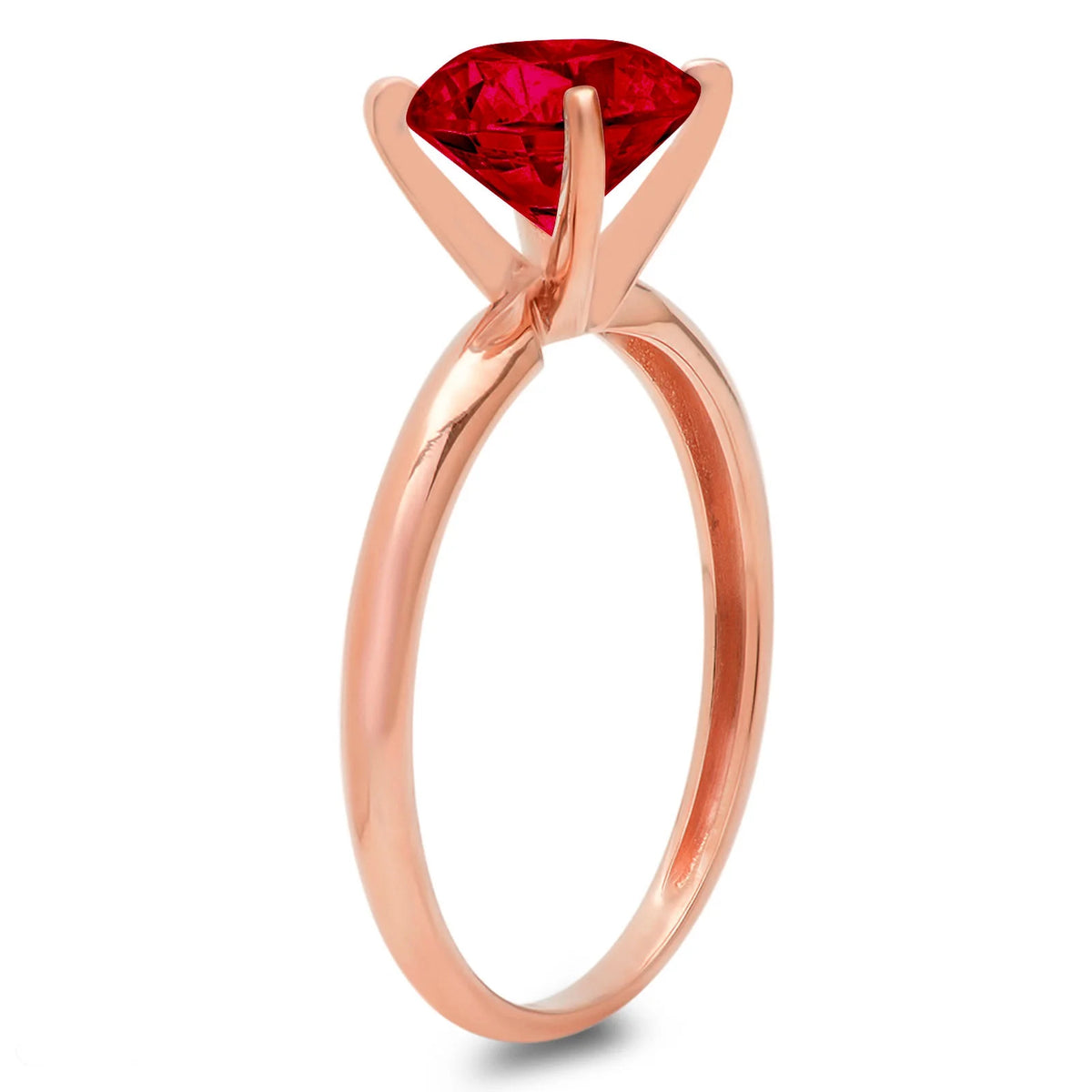 Red Natural Garnet Solitaire Ring C29622