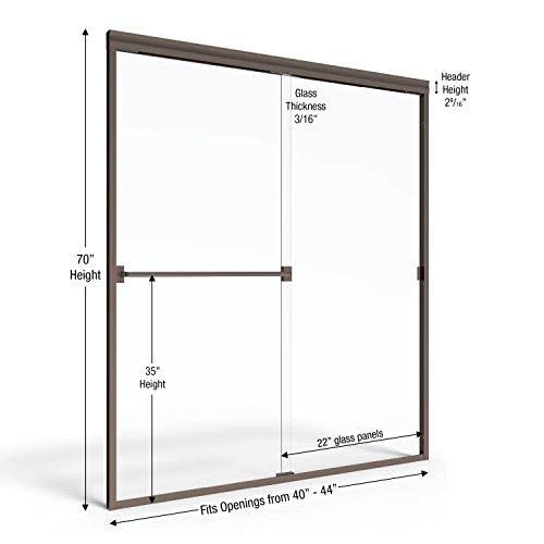 Frameless Bypass Sliding Shower Door Oil Rubbed Bronze Clear V83168
