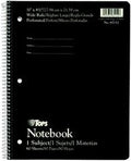 White Wide Rule 1-Subject Notebook 80 Sheets D1067