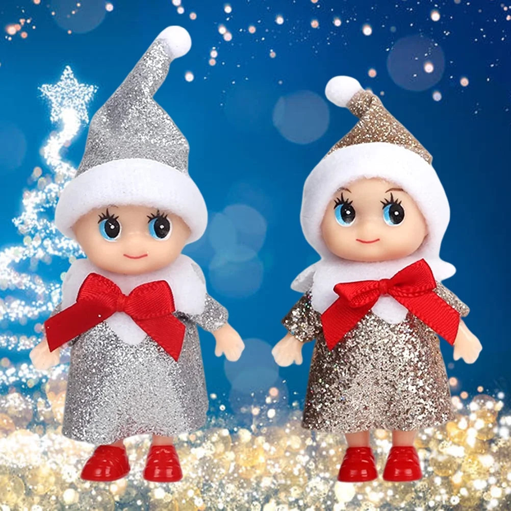 Mini Elf Baby Doll Toys 4 Pcs Christmas Tiny Elf Doll Z1649