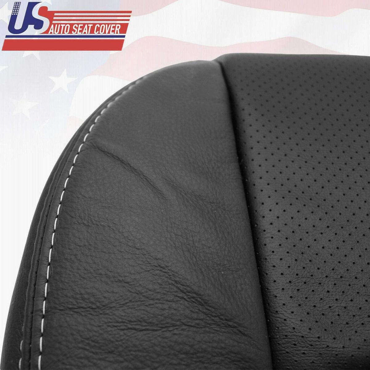 Perforated Leather Driver Bottom Seat Cover for Dodge Ram Laramie V939075