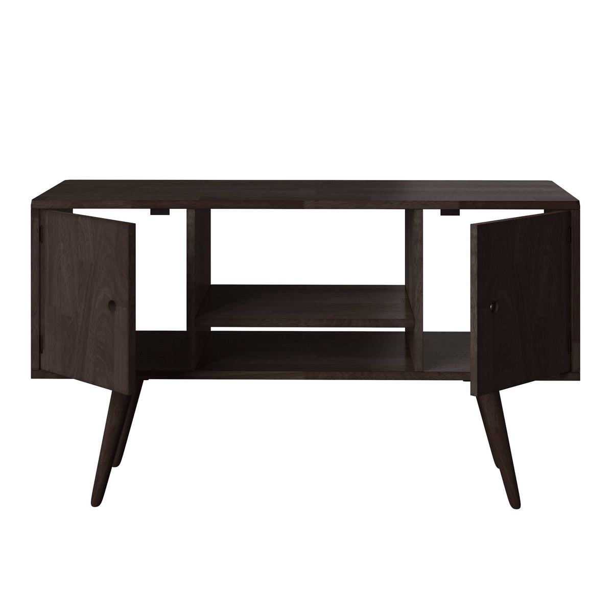 Brown Wood Entertainment Cabinet with Doors W204428