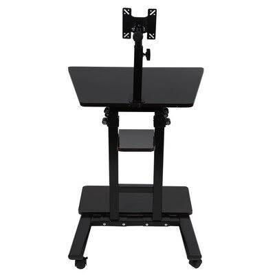 Black Adjustable Height Laptop Storage Cart X99573