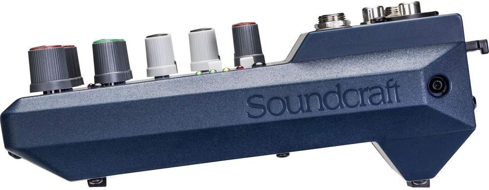 Small-Format Analog Mixing Console with Monitor Headphones, Fastener Straps (10-Pack) & XLR Cable Bundle Q71253