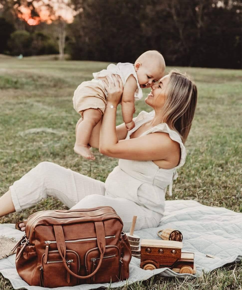 Faux Leather Nappy Bag A2861